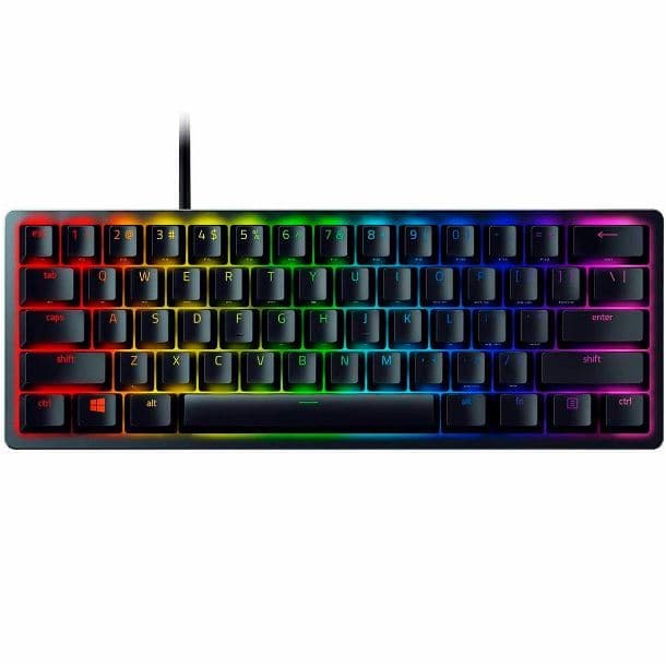 Teclado gamer Razer RZ03-03392900-R311 60% huntsman mini purple switch español · Razer · Switches
